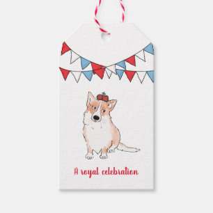 Royal corgi gift label cadeaulabel