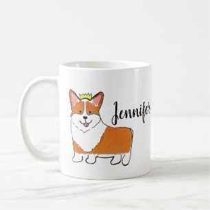 Royal corgi-hond gepersonaliseerd koffiemok