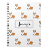 Royal corgi-hond gepersonaliseerd notitieboek (Voorkant)