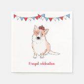 Royal corgi party napkin servet (Voorkant)