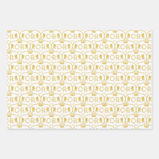 Royal Coronation 2023 Ogee Pattern Wrapping Paper (Voorkant 3)