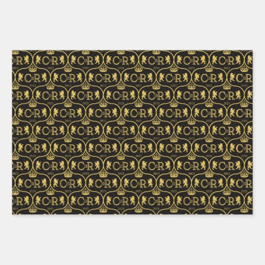 Royal Coronation 2023 Ogee Pattern Wrapping Paper (Voorkant 2)