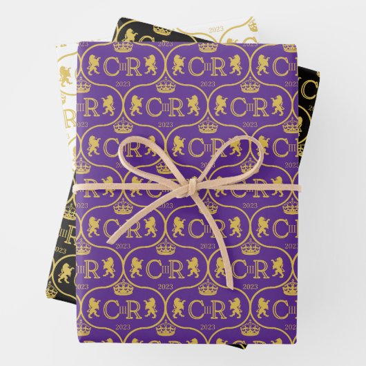 Royal Coronation 2023 Ogee Pattern Wrapping Paper (In situ)