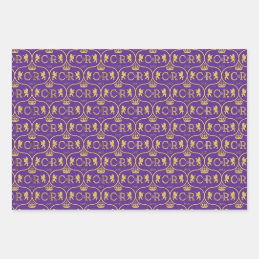 Royal Coronation 2023 Ogee Pattern Wrapping Paper (Voorkant)