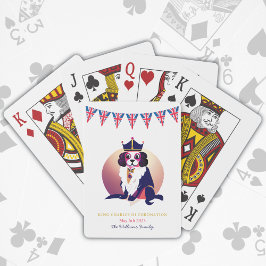 Royal Coronation King Charles Dog - Aangepaste tek Pokerkaarten