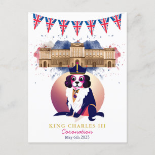 Royal Coronation King Charles Dog Funny Briefkaart