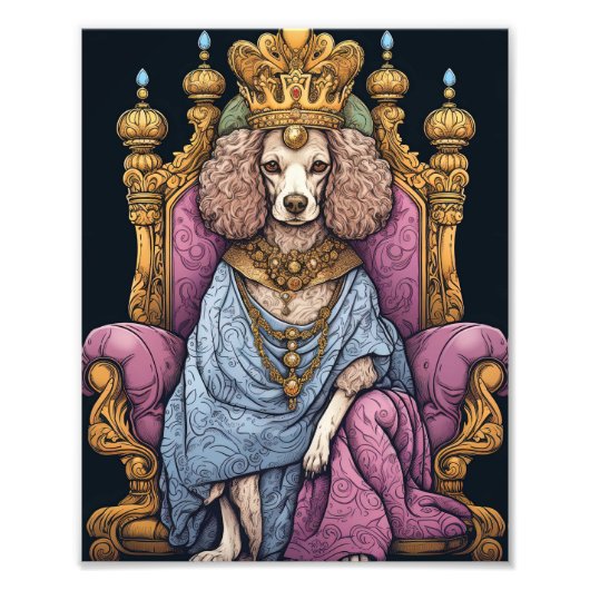 Royal Coronation King Charles Dog Funny Foto Afdruk (Voorkant)