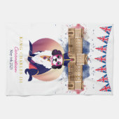 Royal Coronation King Charles Dog Funny Theedoek (Horizontaal)