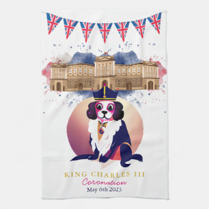 Royal Coronation King Charles Dog Funny Theedoek