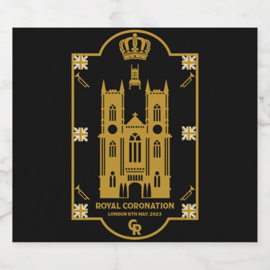 Royal Coronation Westminster Abbey Bier Etiket (Enkel label)