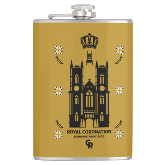 Royal Coronation Westminster Abbey Heupfles (Voorkant)