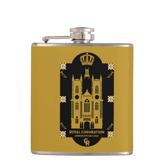 Royal Coronation Westminster Abbey Heupfles (Voorkant)