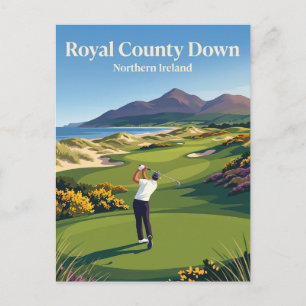 Royal County Down Golf Club Noord-Ierland Briefkaart