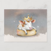 Royal Cow Dreaming on Cheese Throne                Briefkaart (Voorkant)