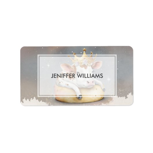 Royal Cow Dreaming on Cheese Throne                Etiket (Voorkant)