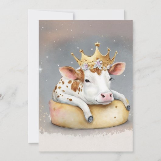 Royal Cow Dreaming on Cheese Throne                Kaart (Achterkant)