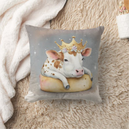 Royal Cow Dreaming on Cheese Throne                Kussen