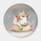 Royal Cow Dreaming on Cheese Throne                Magneet (Voorkant)