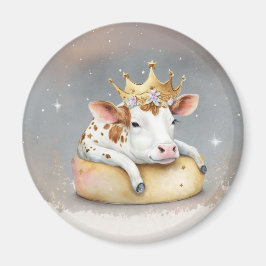 Royal Cow Dreaming on Cheese Throne                Magneet
