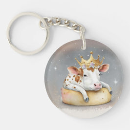 Royal Cow Dreaming on Cheese Throne                Sleutelhanger