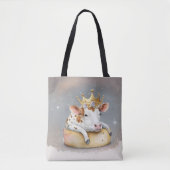 Royal Cow Dreaming on Cheese Throne                Tote Bag (Voorkant)