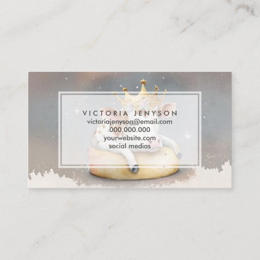 Royal Cow Dreaming on Cheese Throne                Visitekaartje (Achterkant)