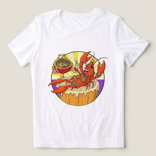 Royal Crawfish Boil Queen T-shirt! 👑🦞 Tri-Blend Shirt (Design voorkant)