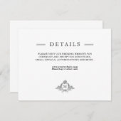 Royal Crest Elegant Wreath Monogram Behuizing Kaar (Voorkant / Achterkant)