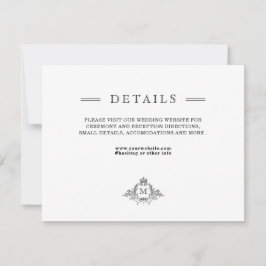 Royal Crest Elegant Wreath Monogram Behuizing Kaar