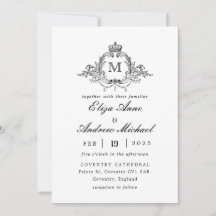 Royal Crest Elegante krans Monogram bruiloft
