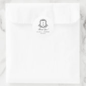 Royal Crest Embleem Monogram Ronde Sticker (Tas)