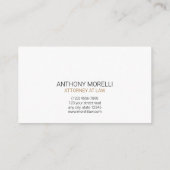 Royal Crest Gold en Silver Attorney bij Law Visitekaartje (Achterkant)