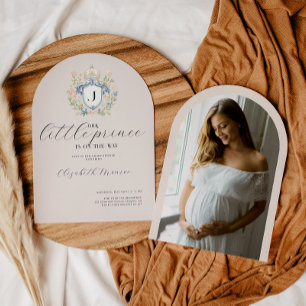 Royal Crest Little Prince Baby shower Kaart
