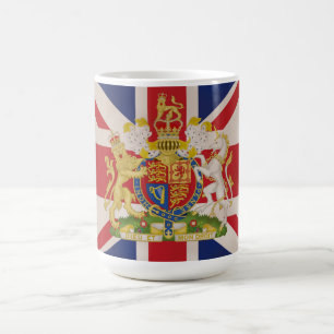 Royal Crest on Union Jack Flag Koffiemok