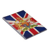 Royal Crest op Union Jack. Notitieboek (Rechterzijde)