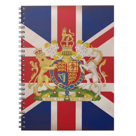 Royal Crest op Union Jack. Notitieboek (Voorkant)
