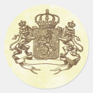 Royal Crest Ronde Sticker