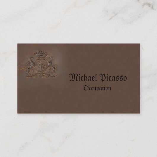 Royal Crest ~ Visitekaartje Regal Bronzen Logo (Voorkant)