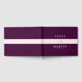 Royal Crimson Roze Lijn Typografie Bruiloft Gastenboek (Volledig)