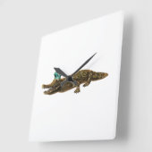Royal Croc - Jewel Alligator Vierkante Klok (Hoek)