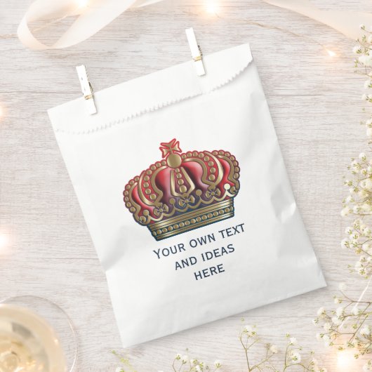 Royal Cross Crown - Gold Blue Red Bedankzakje (Geknipt)