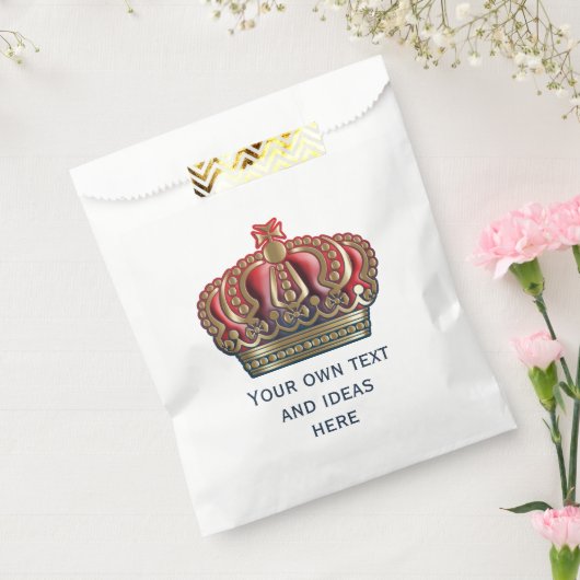 Royal Cross Crown - Gold Blue Red Bedankzakje (Gezegeld)