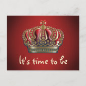 Royal Cross Crown - Gold Blue Red Briefkaart (Voorkant)