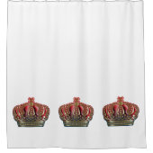 Royal Cross Crown - Gold Blue Red Douchegordijn (Voorkant)