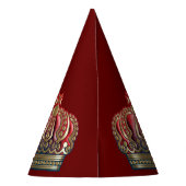 Royal Cross Crown - Gold Blue Red Feesthoedjes (Achterkant)