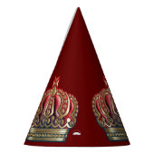 Royal Cross Crown - Gold Blue Red Feesthoedjes (Links)