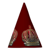 Royal Cross Crown - Gold Blue Red Feesthoedjes (Rechts)