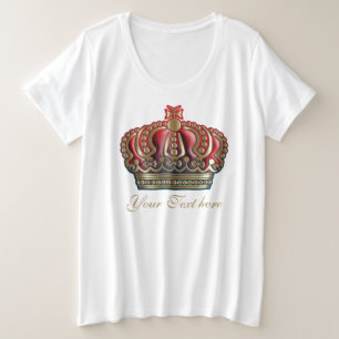 Royal Cross Crown - Gold Blue Red Grote Maat T-shirt