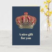 Royal Cross Crown - Gold Blue Red Kaart (Gele Bloem)