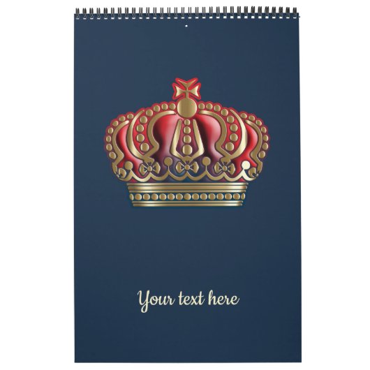 Royal Cross Crown - Gold Blue Red Kalender (Hoes)